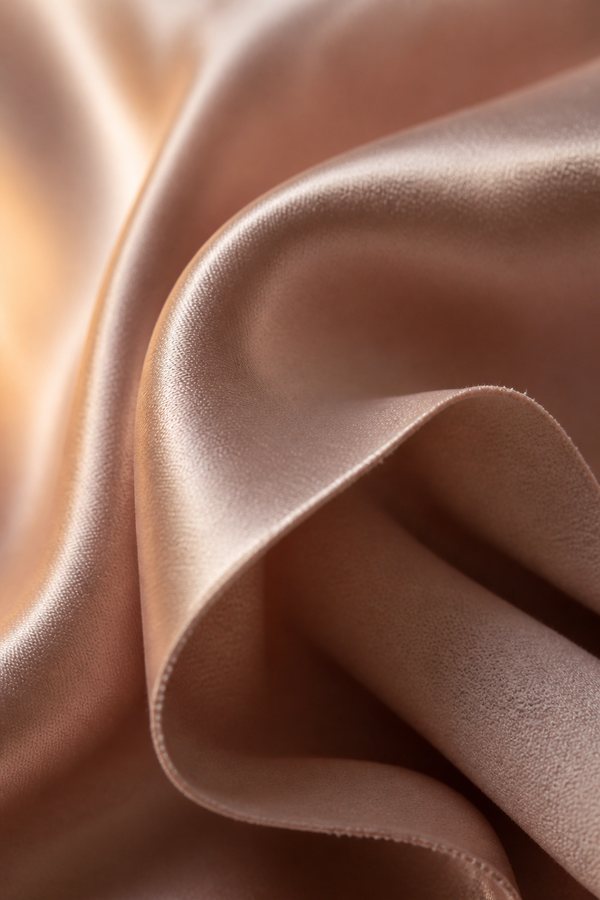 Macro detail of blush mulberry silk satin